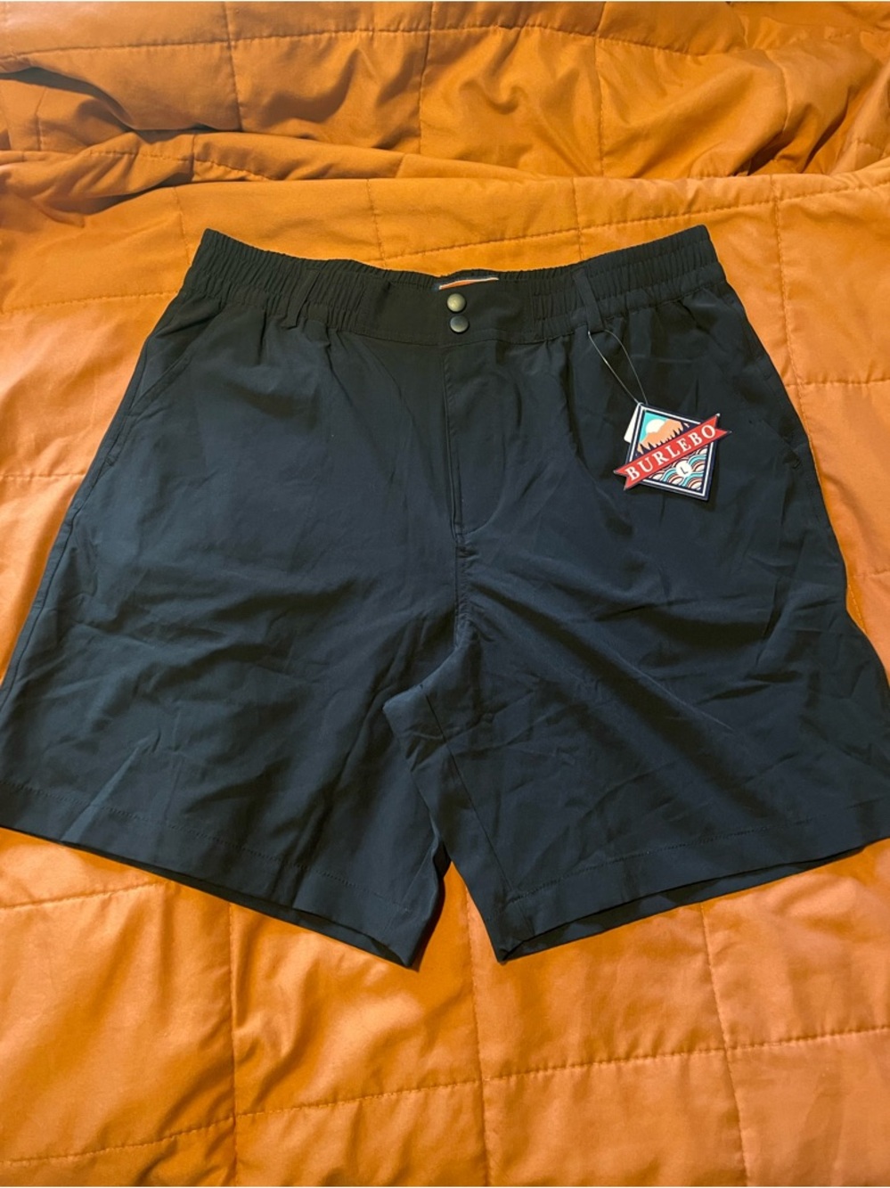 Burlebo Black Performance Shorts with Tag